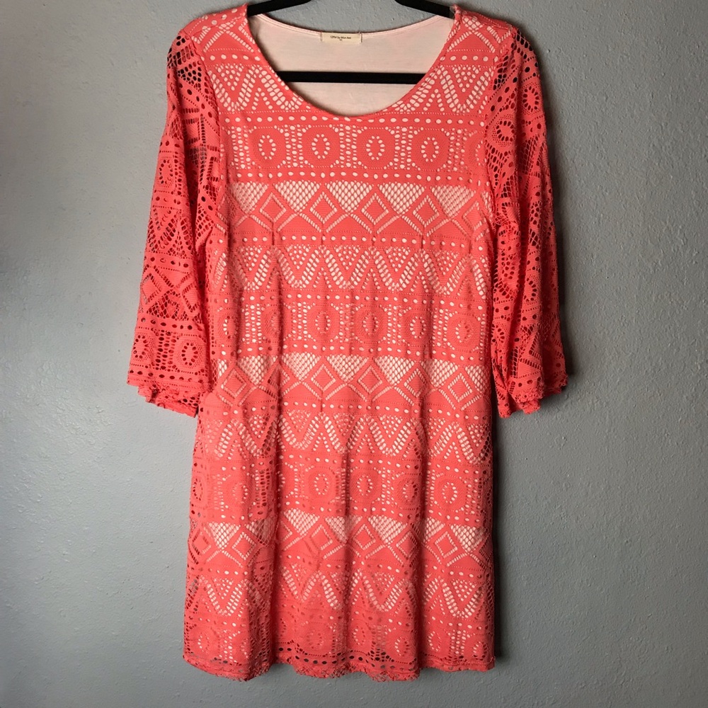 Coral cut out dress size‎ medium beach vacation